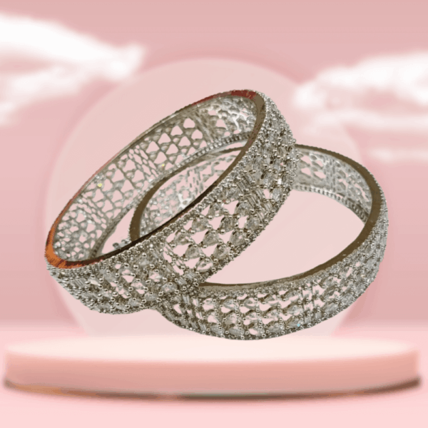 Ethereal Embellished Openwork Bangles