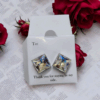 Princess-Cut Swarovski Crystal Clear Stud Earrings