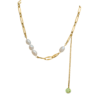 Pearl & Charm Fusion Gold-Plated Chain