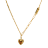 Golden Heart Link Chain Necklace