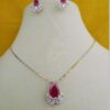 Crimson Majesty: Ruby Pendant & Earrings Set
