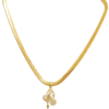 Butterfly Elegance Gold-Plated Pendant Chain