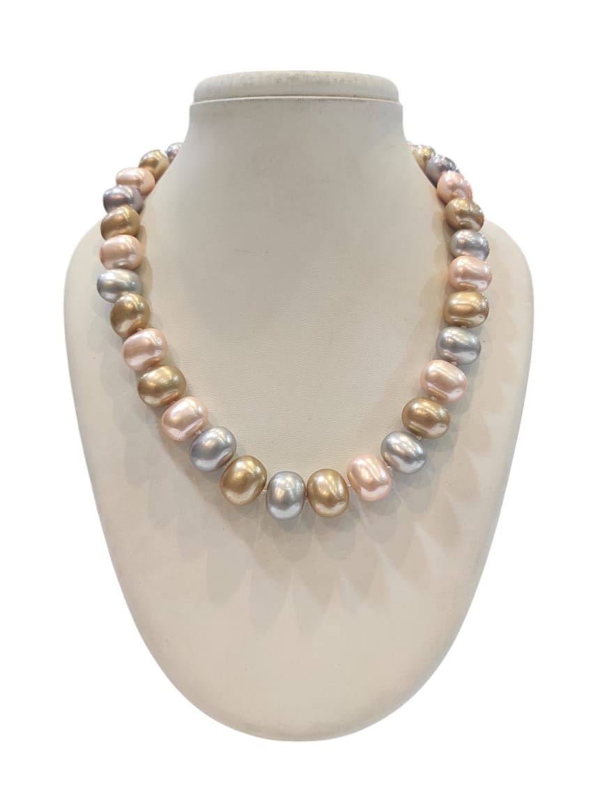 Pearl Harmony: Hand-Strung Real Water...