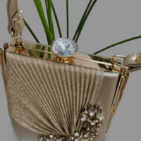 Elegant Gold Party Clutch – Premium Imported Design with Chain - Image 4