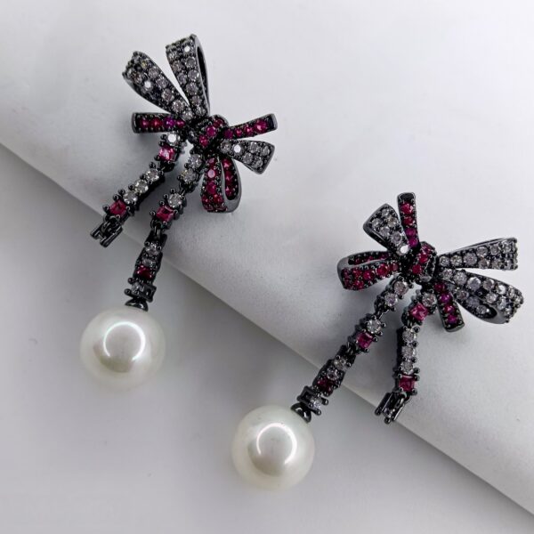 Antique-Inspired Pearl & Stone Dangles