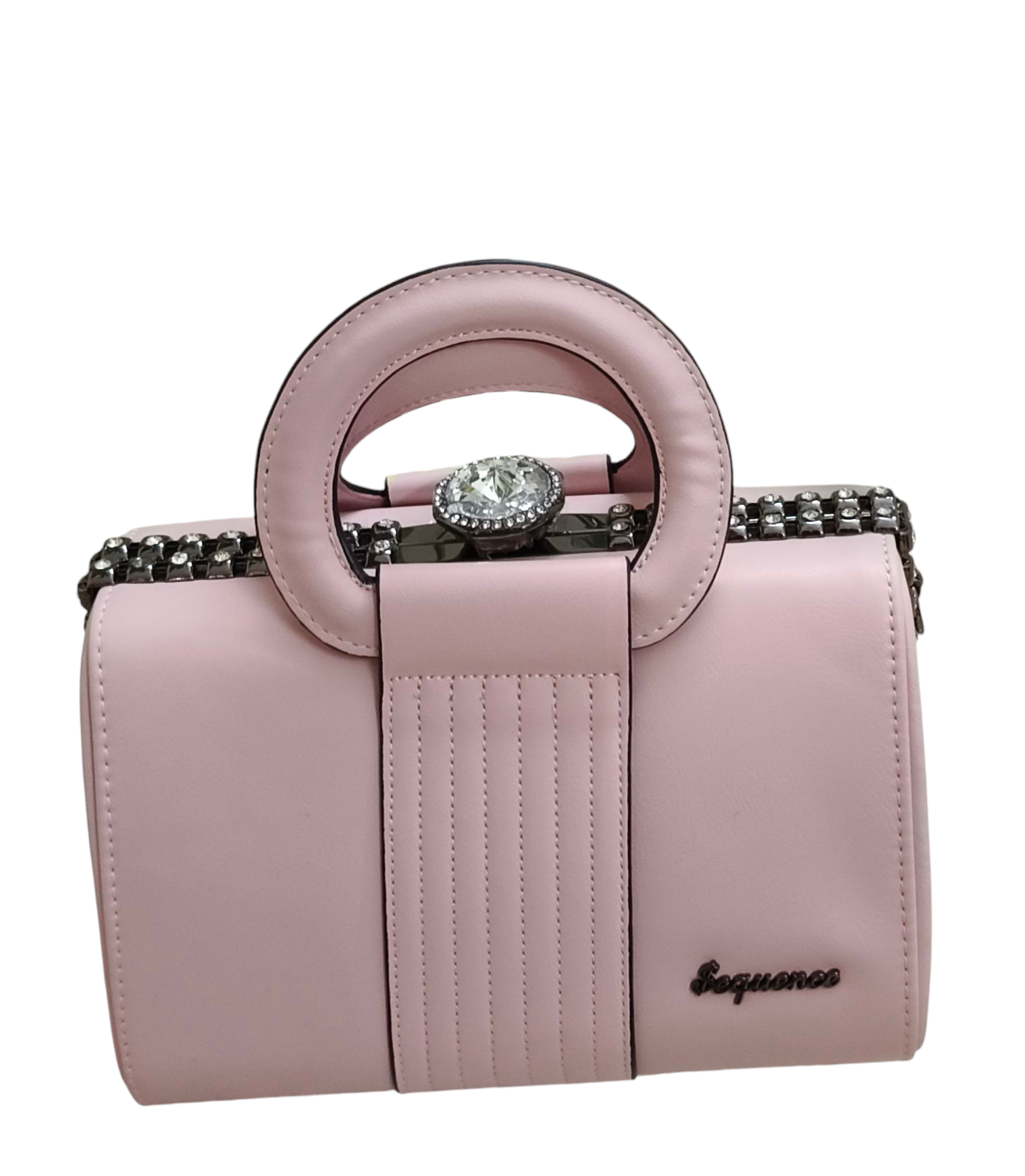 Luxury Stone-Embellished Designer Handbag