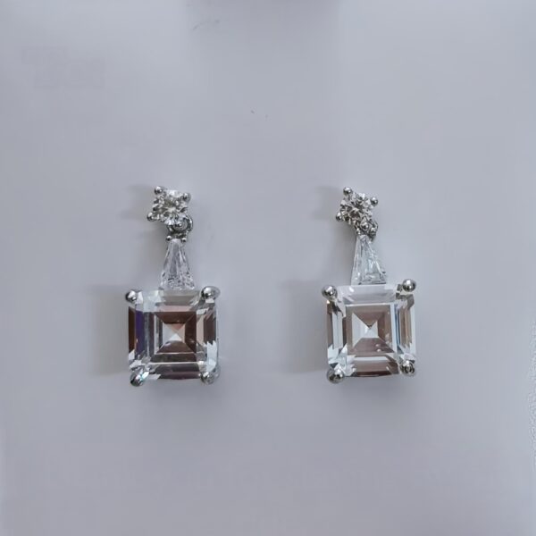 Elegant Clear Swarovski Crystal Earrings with Drop Design