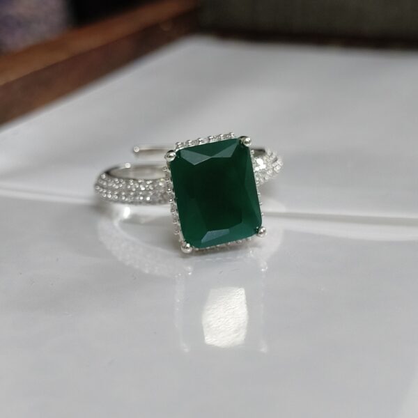 Emerald Elegance Solitaire Ring
