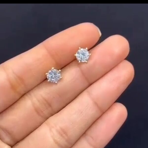 A Solitaire Stud Earrings