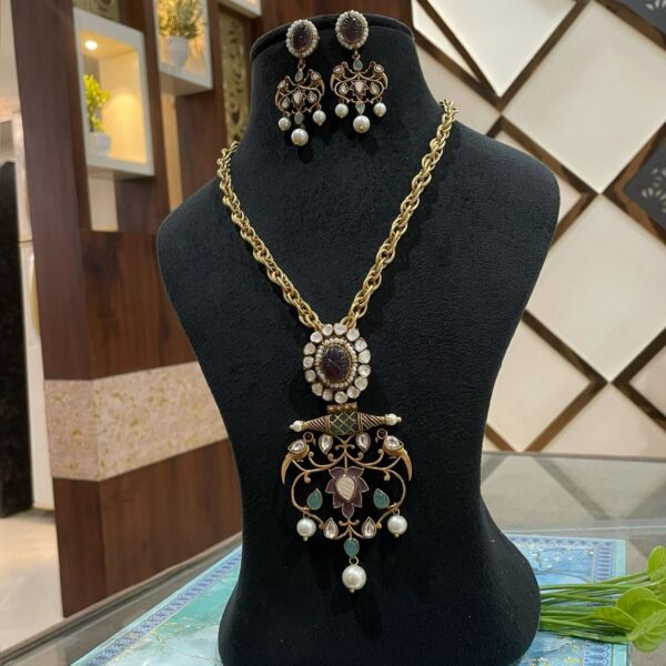 Antique Fusion Pearl Drop Necklace Set