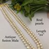 Antique Fusion Mala Real pearls